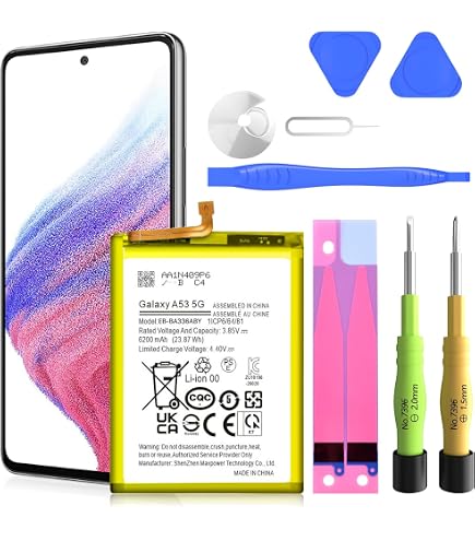 Amazon.com: AFSONGOO Galaxy A53 5G Battery, Upgraded Battery